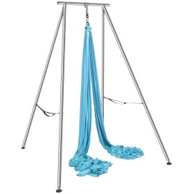 Aerial Yoga Frame & Yoga Hammock, 9.67 ft Height Professional Yoga Swing Stand Comes with 13.1 Yards Aerial Hammock (Color: Blue, Includes Hammock: Yes)