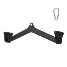 LAT Pulldown Attachment, Cable Machine Rowing V-bar Attachment, Tricep Pull Down Bar, Back Strength Training Rubber Coated Handle Grip (Product Size: No. 5)